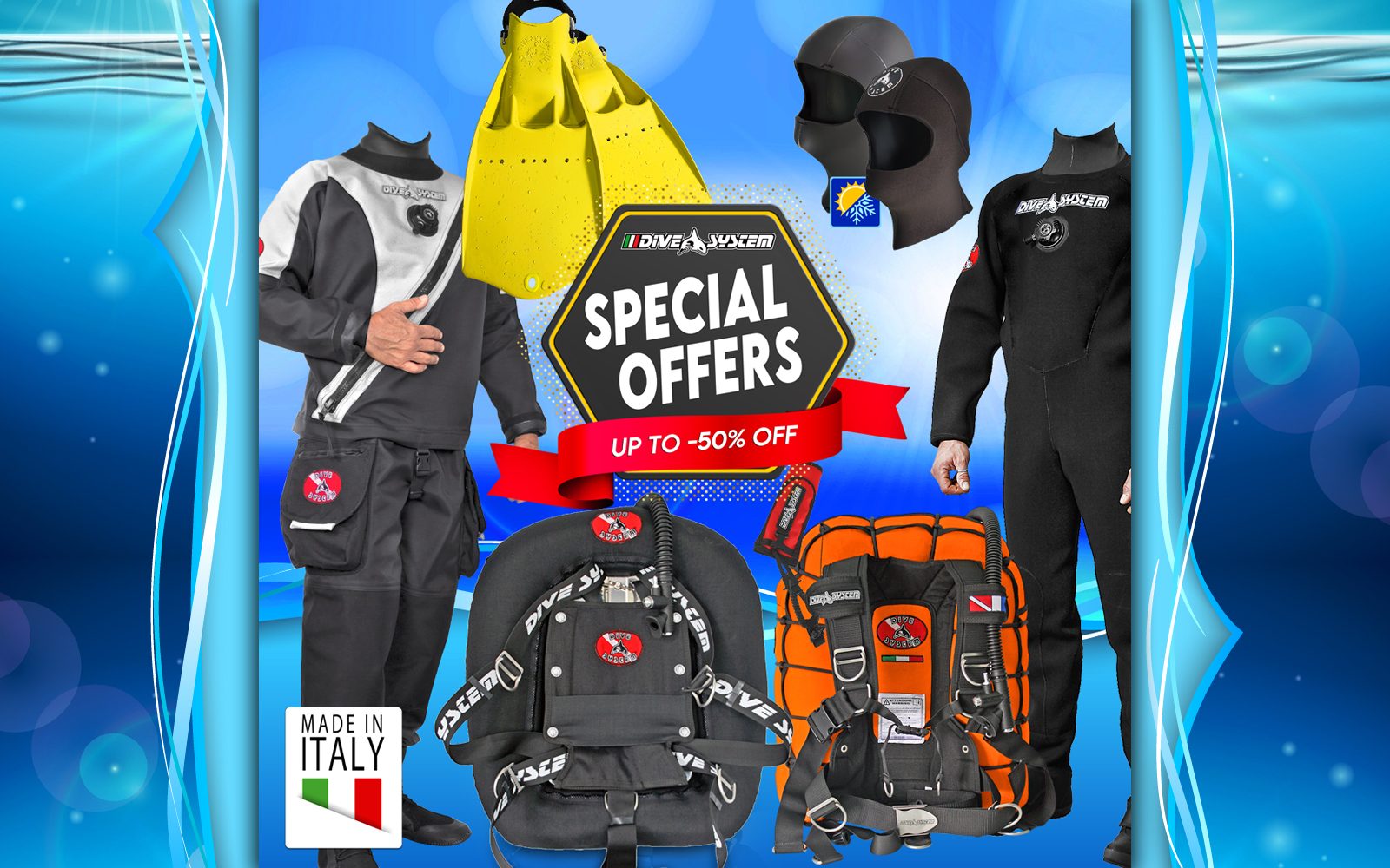 DiveSystem Special Offers: up to -50% off
